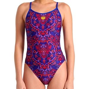 Arena Arabesque Blue and Red Swimsuit